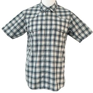 Patagonia Shirt Mens Small Bandito Plaid Vented Hiking Snap Short Sleeve